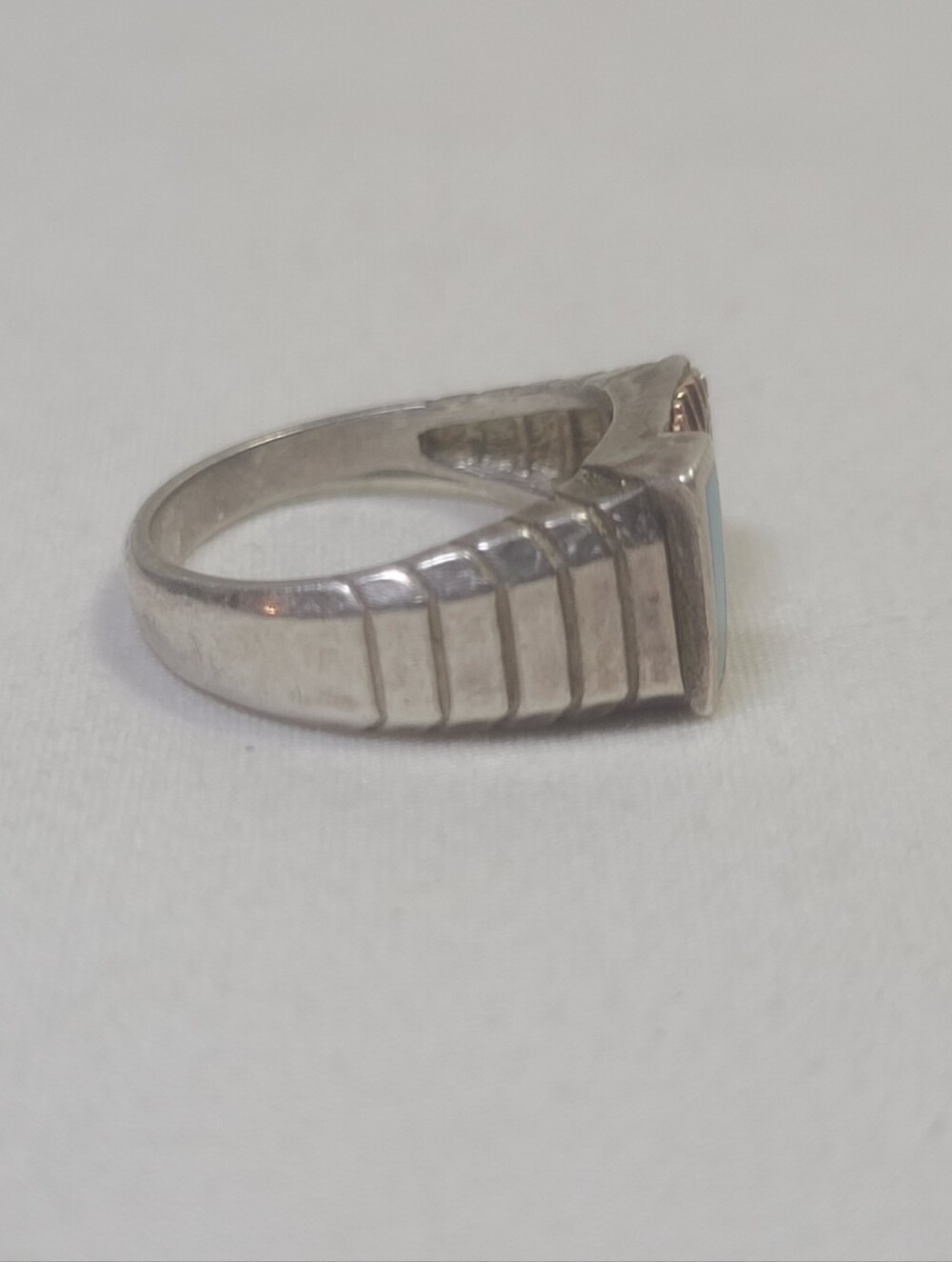 Coleman & CO. Black Hills 12k Solid Gold 925 Sterling Turquoise Ring Size 10 - Picture 2 of 6